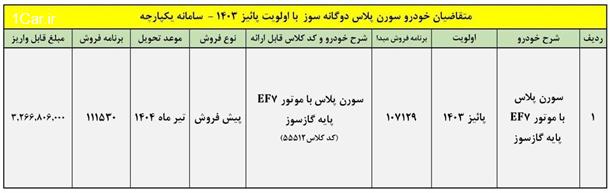 بخشنامه واریز وجه 3 محصول ایران خودرو (بهمن 1403)